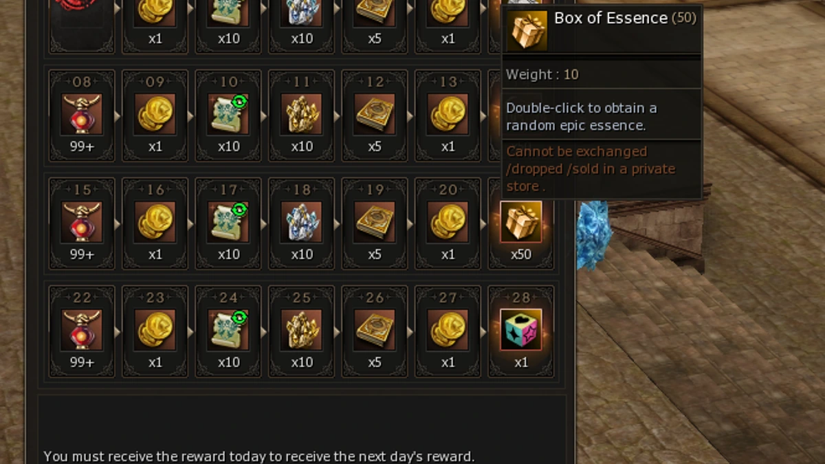 Box of Essence reward